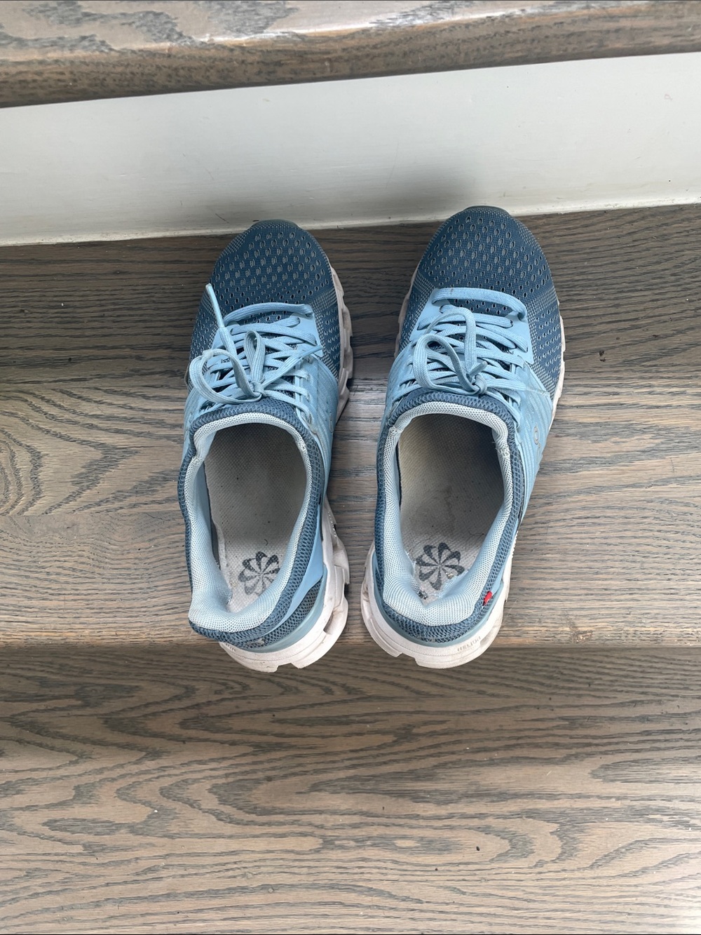 Men's Light Blue Mesh Athletic Sneakers